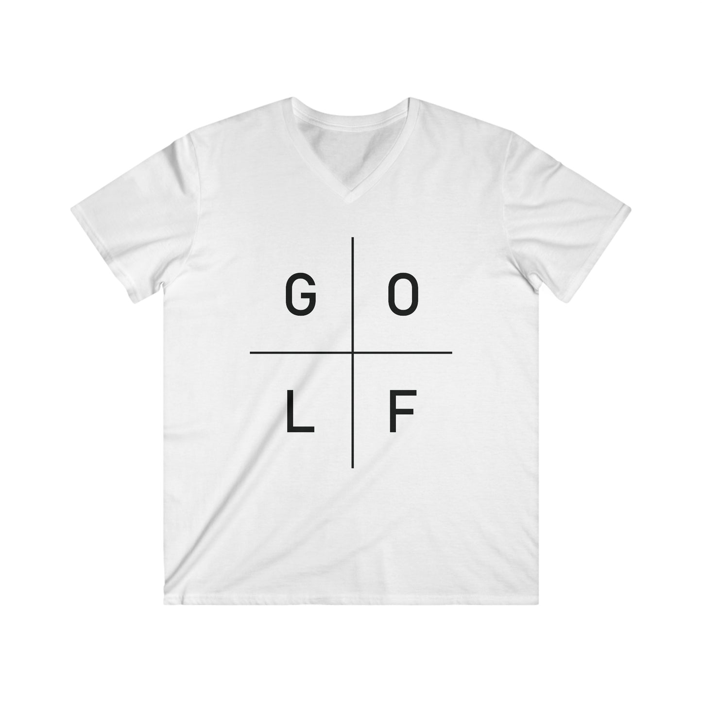 G|O|L|F - Squared: Men's Fitted V-Neck Short Sleeve Tee