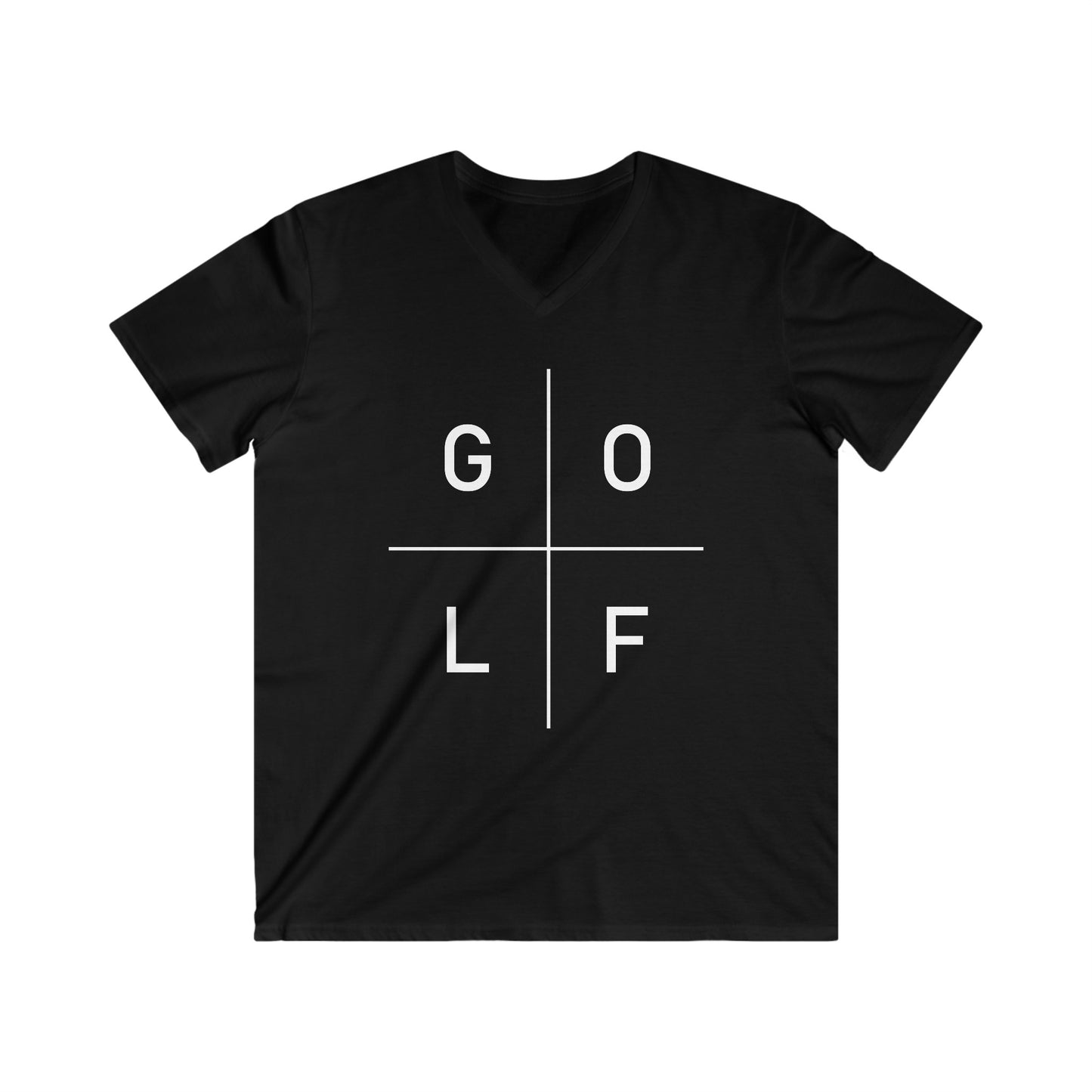 G|O|L|F - Squared: Men's Fitted V-Neck Short Sleeve Tee