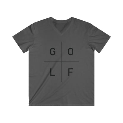 G|O|L|F - Squared: Men's Fitted V-Neck Short Sleeve Tee