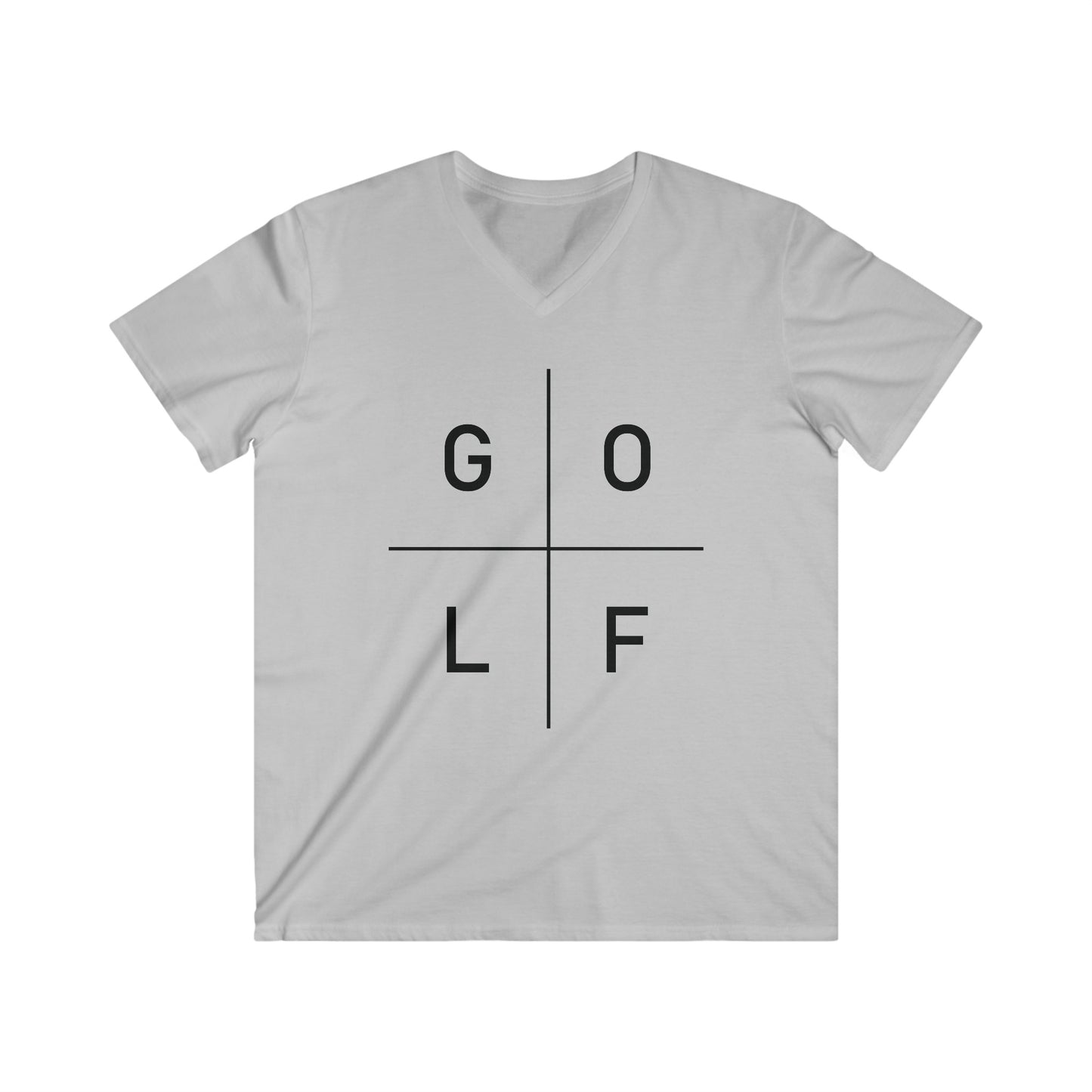 G|O|L|F - Squared: Men's Fitted V-Neck Short Sleeve Tee