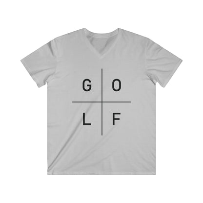 G|O|L|F - Squared: Men's Fitted V-Neck Short Sleeve Tee